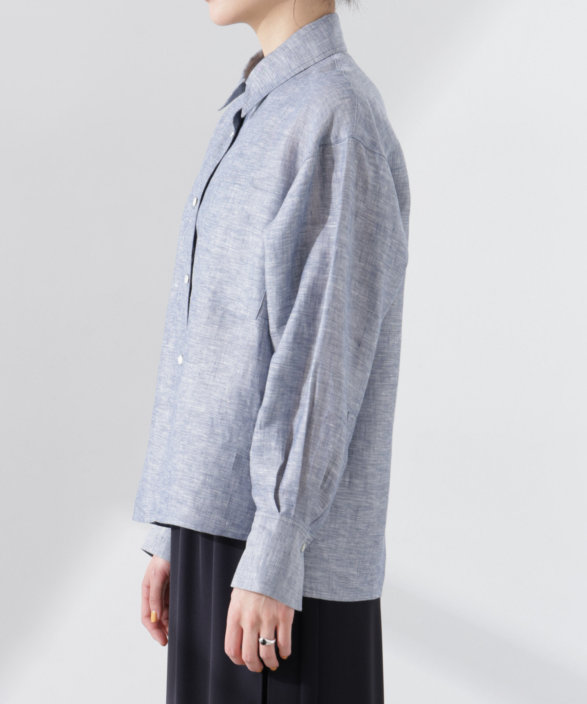 nano･universe「ヨーロピアンフラックス シアーシャツ（セットアップ可）」|シャツ・ブラウス|