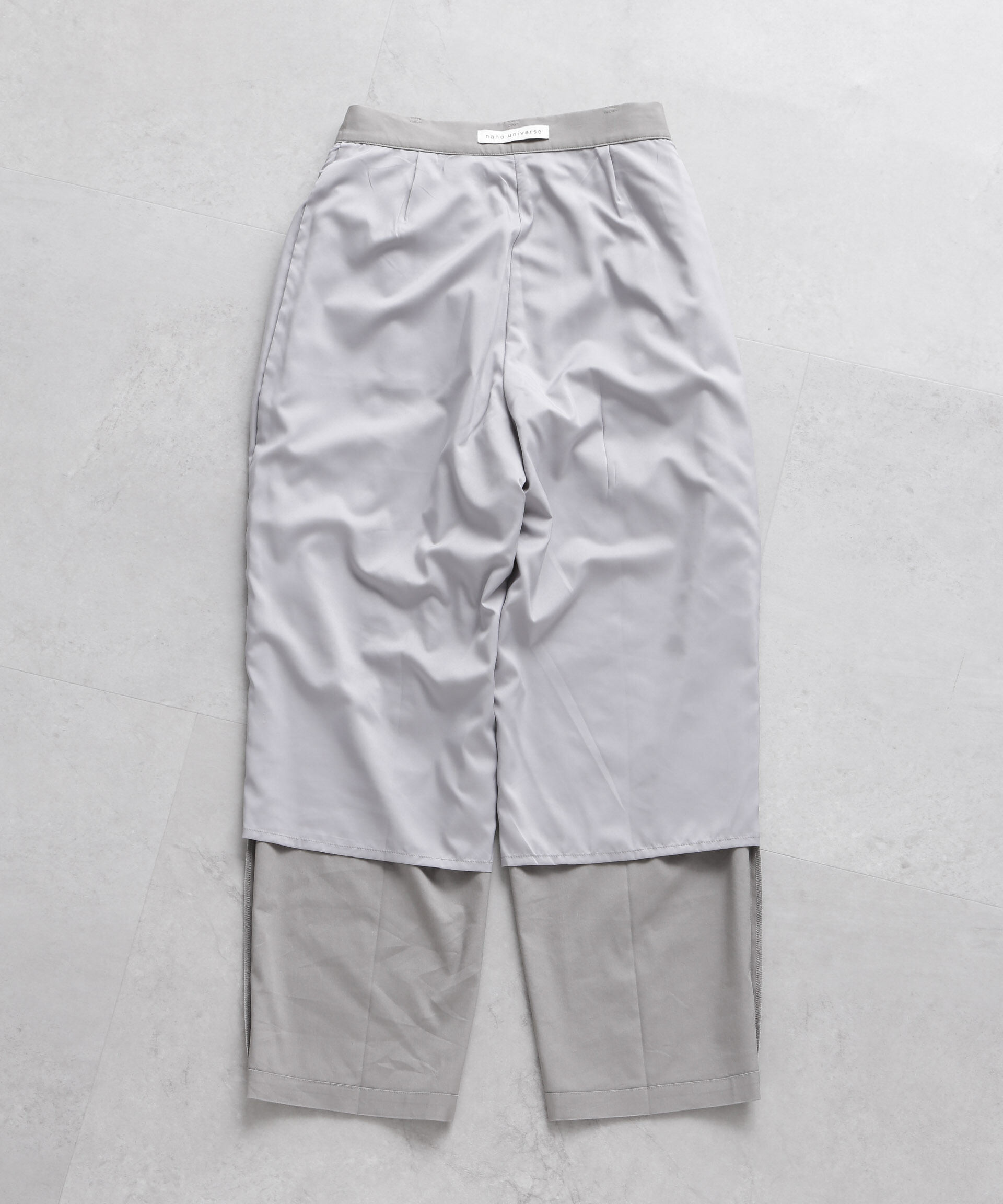 nano･universe「リネンストレッチタックコクーンパンツ」|チノ|