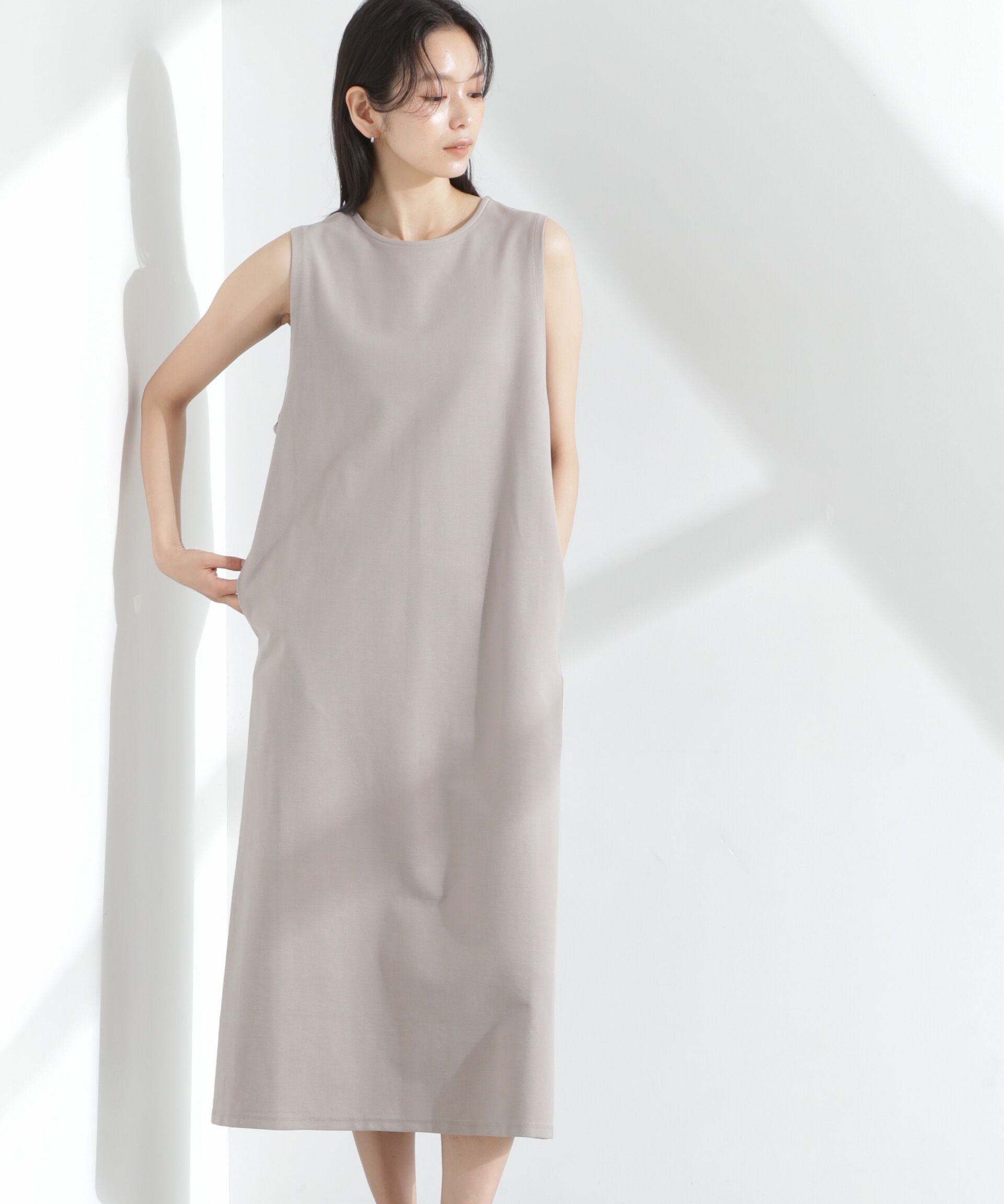 nano･universe「「MC」coveross(R)ツイル調 冷感プレーティング天竺ワンピース」|ワンピース|