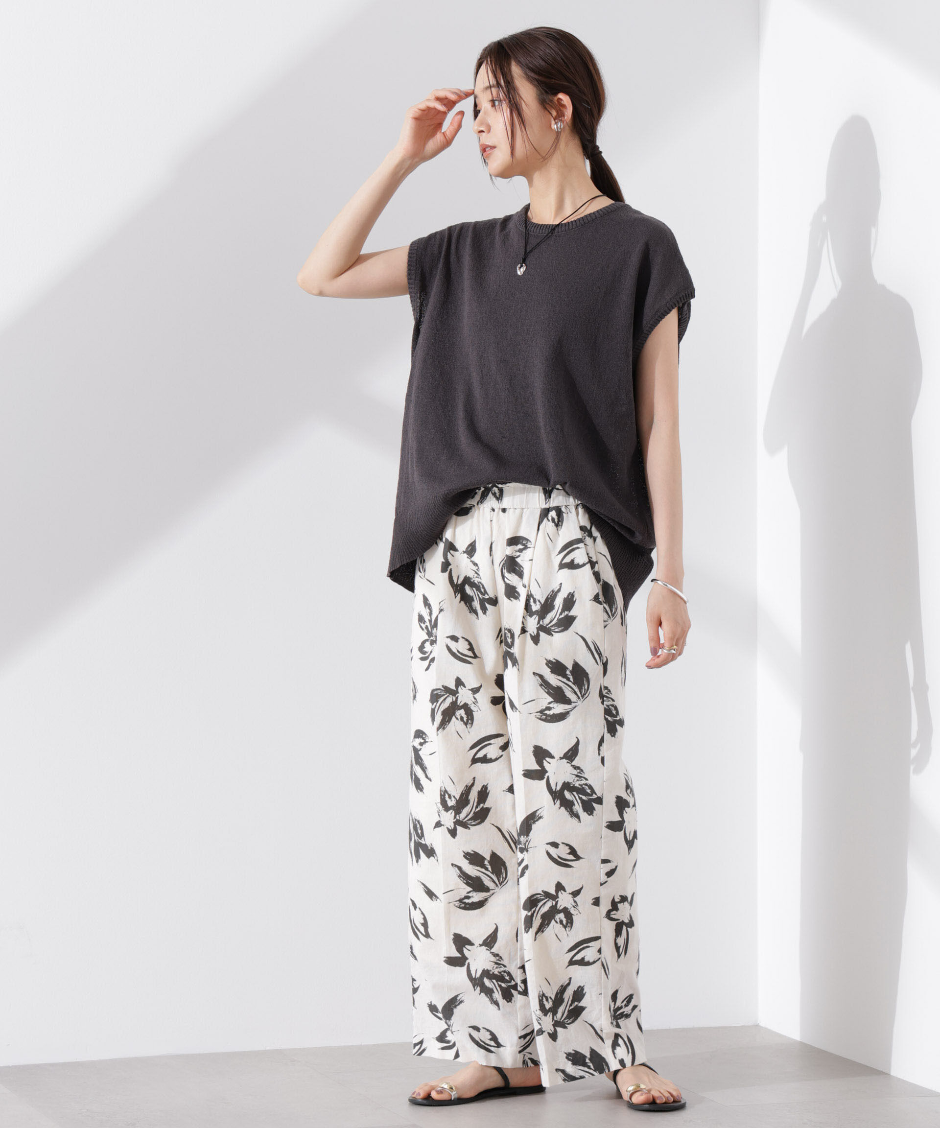 nano･universe「バックスリットシアーニットプルオーバー」|ニット・セーター|