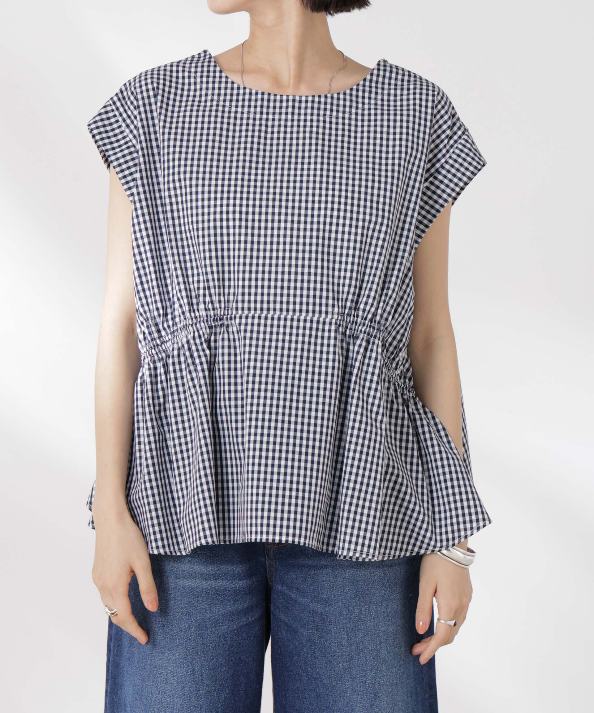 nano･universe「前後2wayギャザーデザインブラウス」|シャツ・ブラウス|