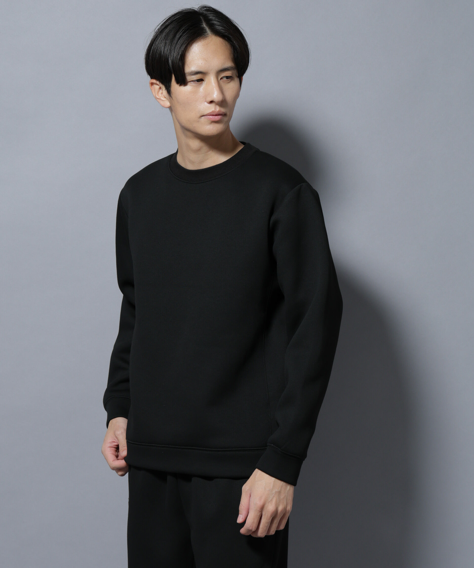 nano･universe「パネルダンボールプルオーバー 長袖(セットアップ可)」|Tシャツ・カットソー|