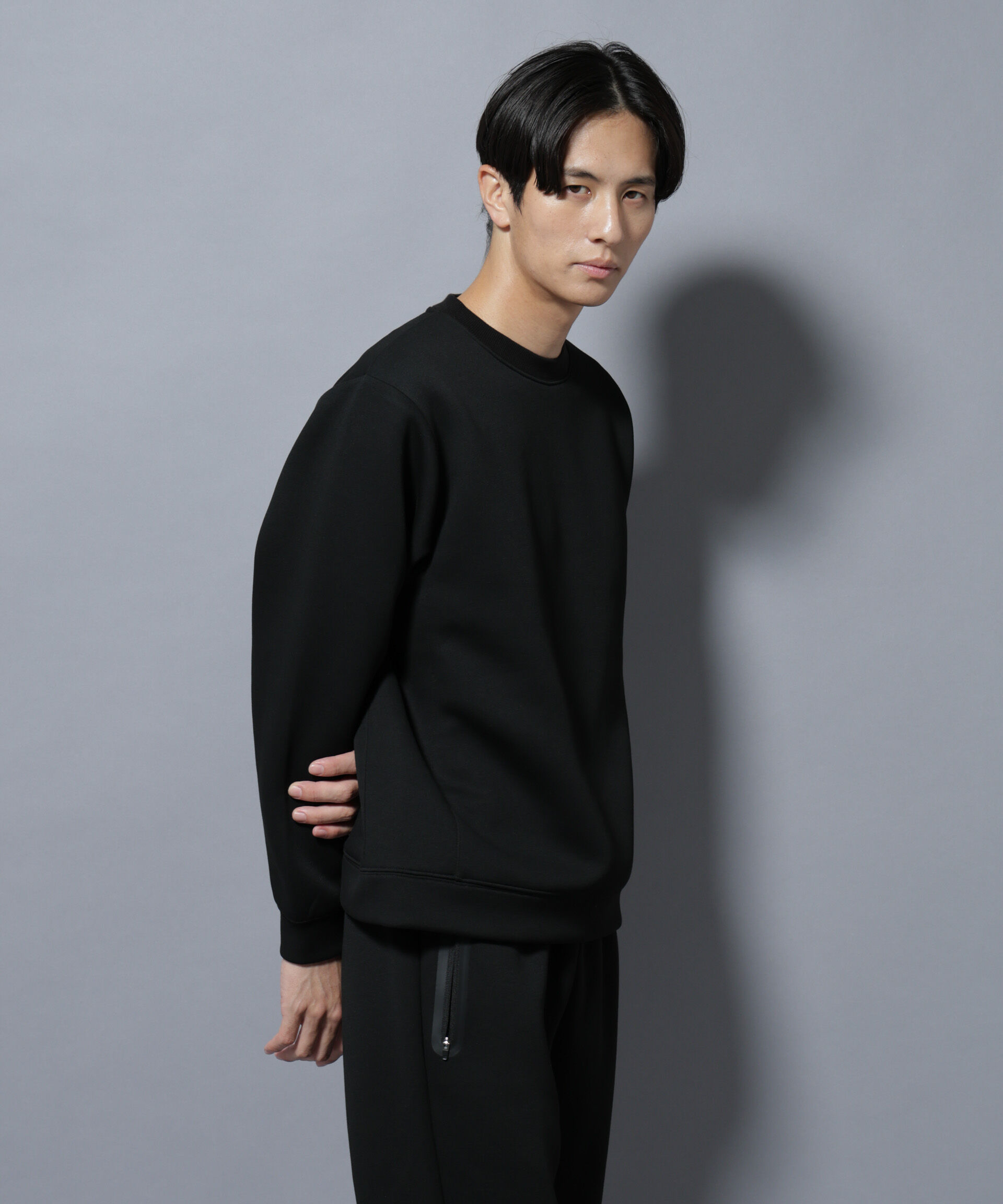 nano･universe「パネルダンボールプルオーバー 長袖(セットアップ可)」|Tシャツ・カットソー|