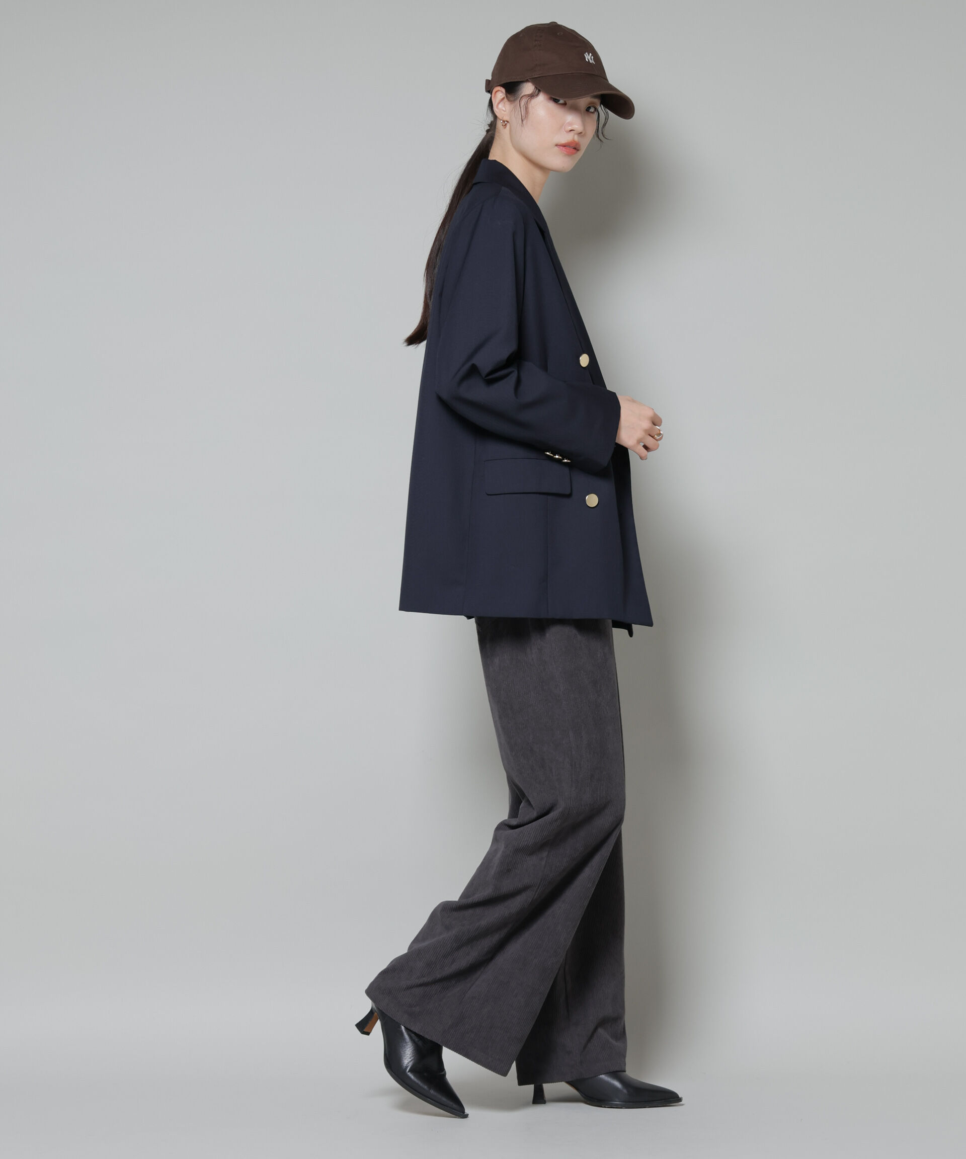 nano･universe「ソフトコーデュロイストレートパンツ」|チノ|