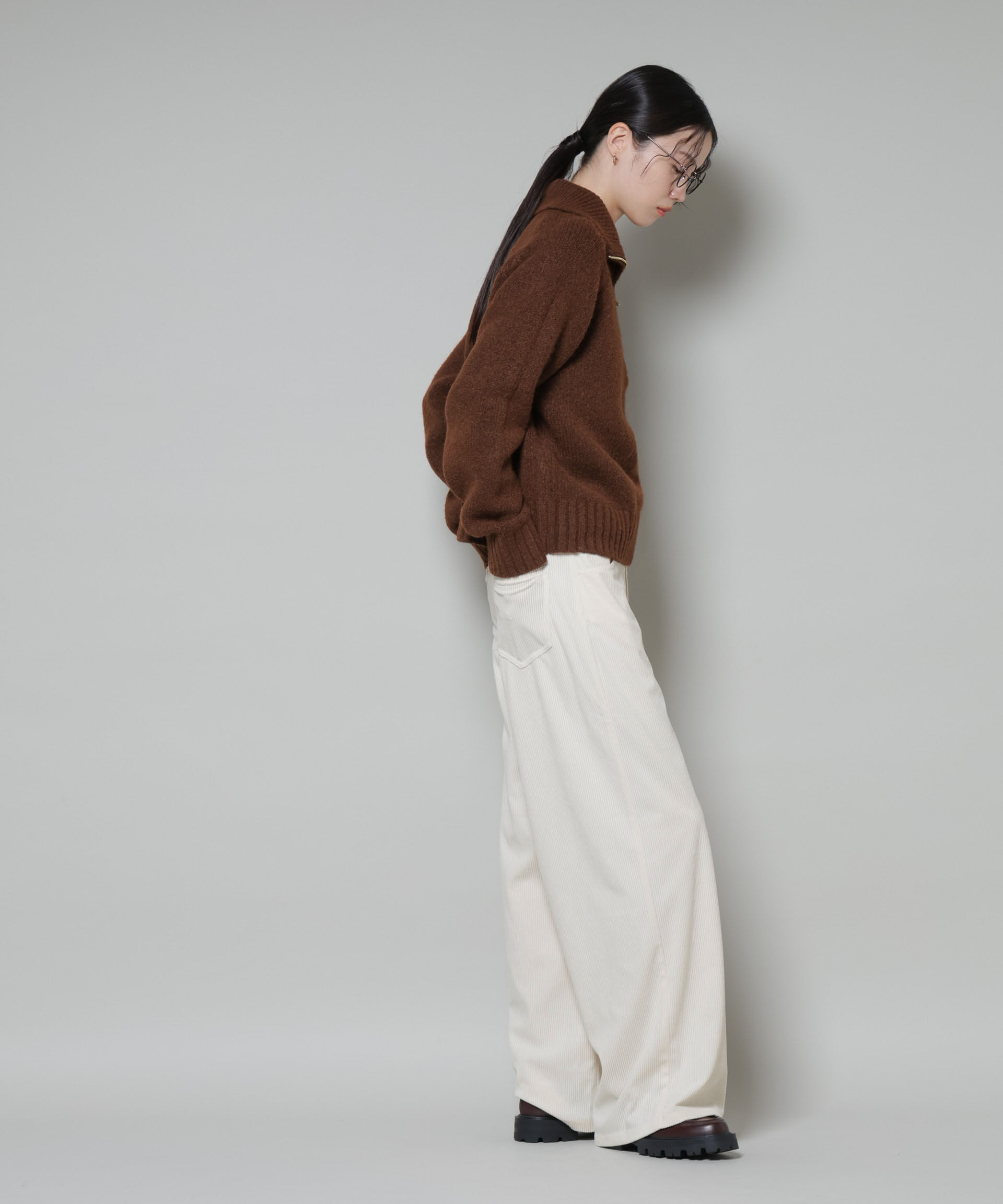 nano･universe「ソフトコーデュロイストレートパンツ」|チノ|