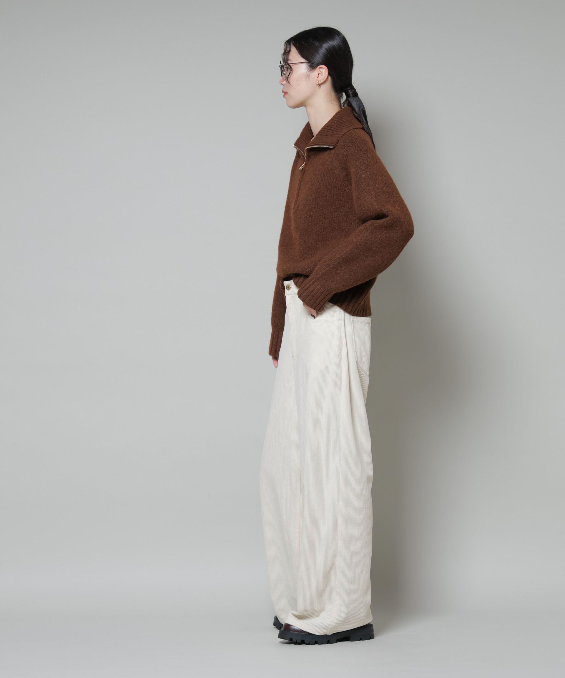 nano･universe「ソフトコーデュロイストレートパンツ」|チノ|