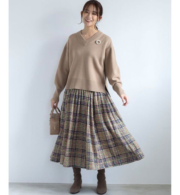 組曲「【8色展開・手洗い可】ウールカシミヤミックス Vネックニット」|ニット・セーター|