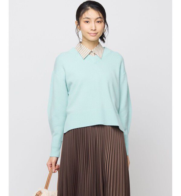 組曲「【8色展開・手洗い可】ウールカシミヤミックス Vネックニット」|ニット・セーター|【WEB限定】ｻ