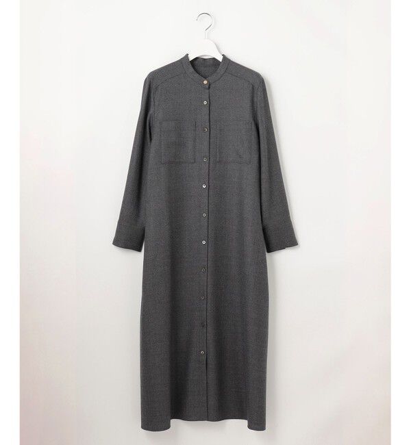 自由区「ウールジョーゼットシャツ ワンピース」|ワンピース|