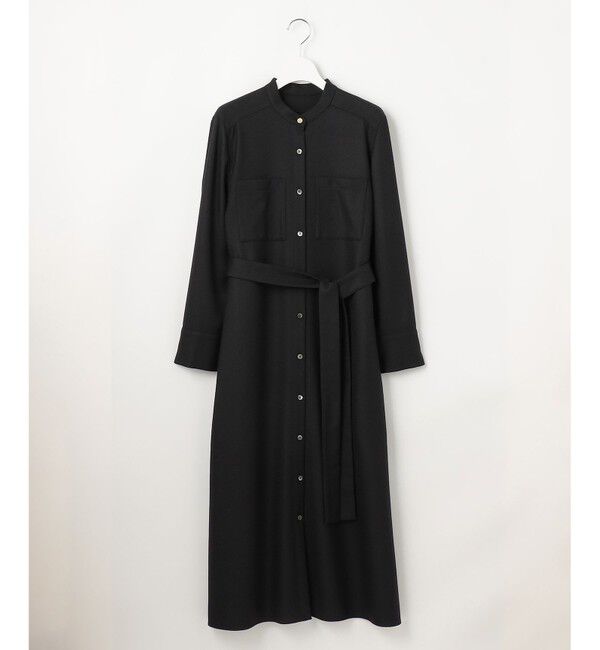 自由区「ウールジョーゼットシャツ ワンピース」|ワンピース|