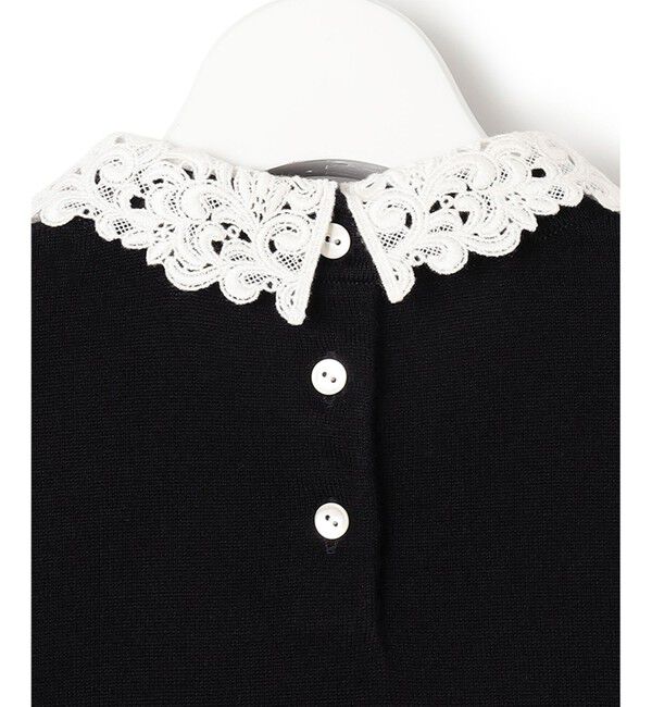 23区「【洗える】エンブロイダリー フラワーレースコンビ ニット」|ニット・セーター|