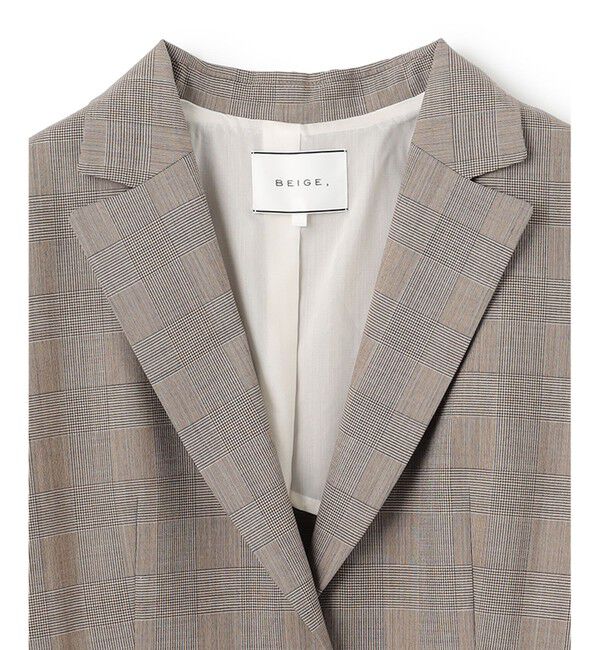 BEIGE,「MER / グレンチェックジャケット 」|テーラードジャケット|