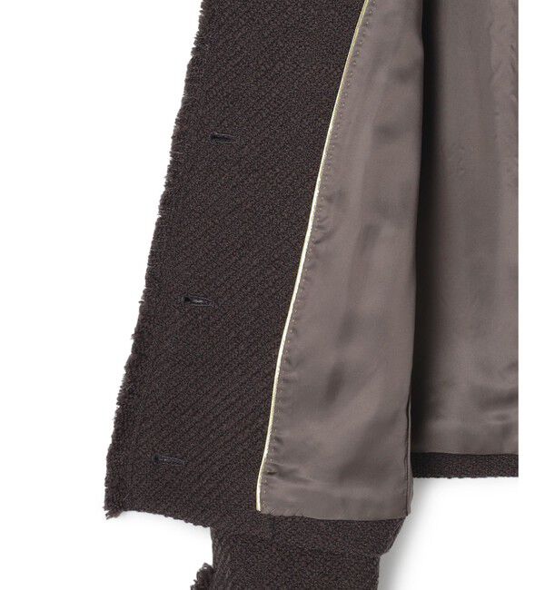 BEIGE,「【Oggi 10月号掲載】MULLIN / ウールツイードメタルボタンノーカラージャケット」|ノーカラージャケット|