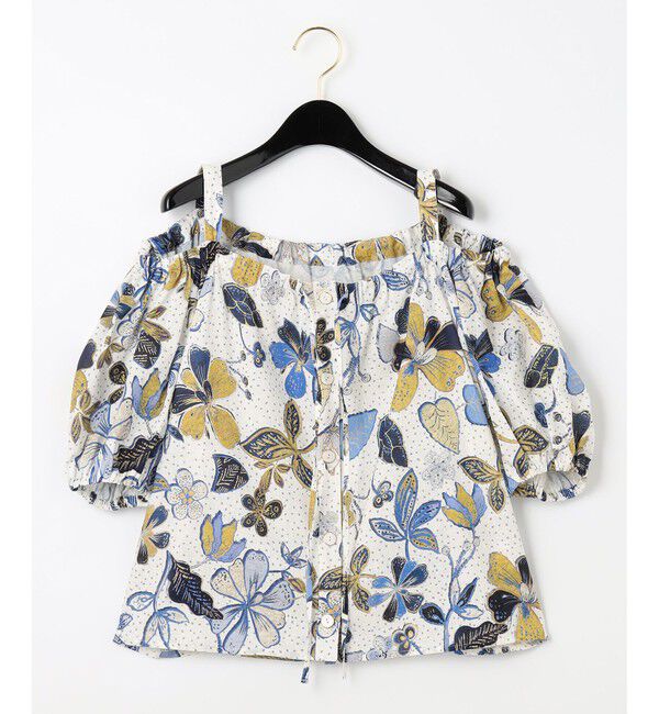 GRACE CONTINENTAL「バティックプリントオフショルトップ」|Tシャツ・カットソー|