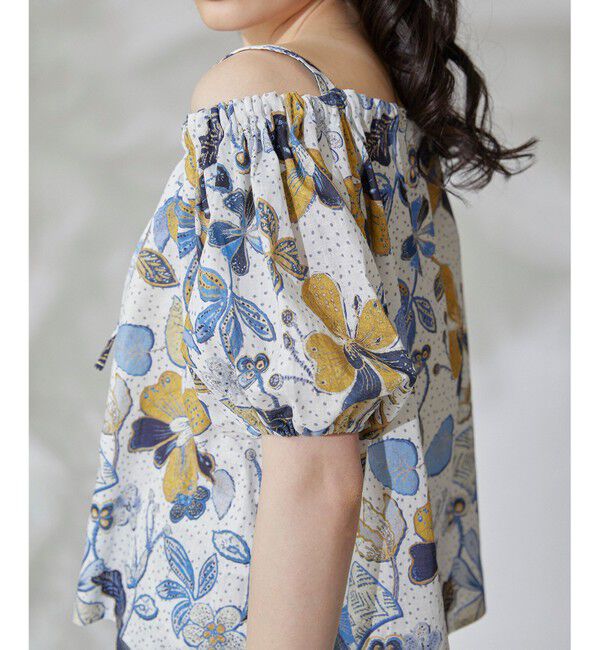 GRACE CONTINENTAL「バティックプリントオフショルトップ」|Tシャツ・カットソー|