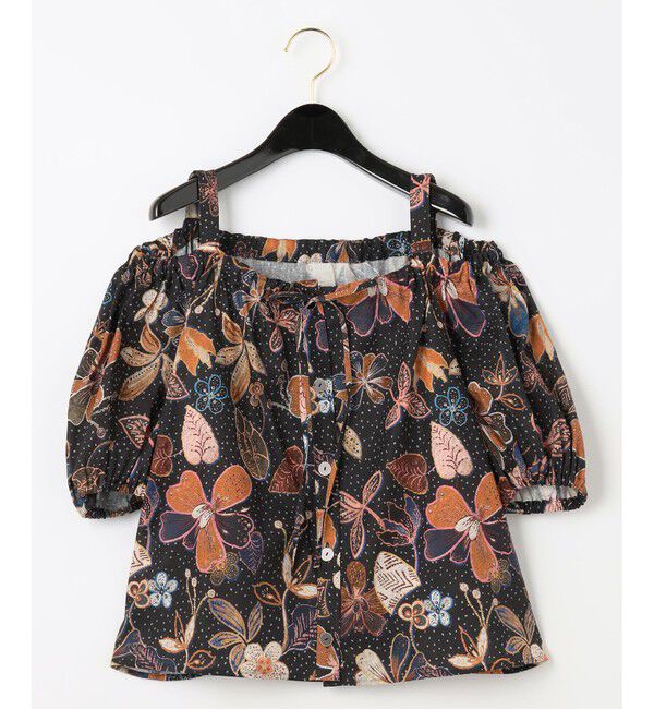 GRACE CONTINENTAL「バティックプリントオフショルトップ」|Tシャツ・カットソー|