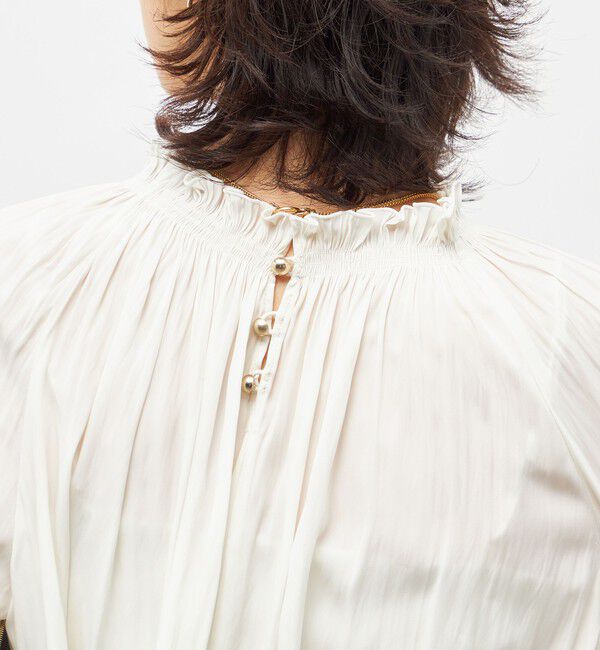 NOLLEY'S「ウォッシャブル2WAY割繊衿フリルブラウス」|シャツ・ブラウス|