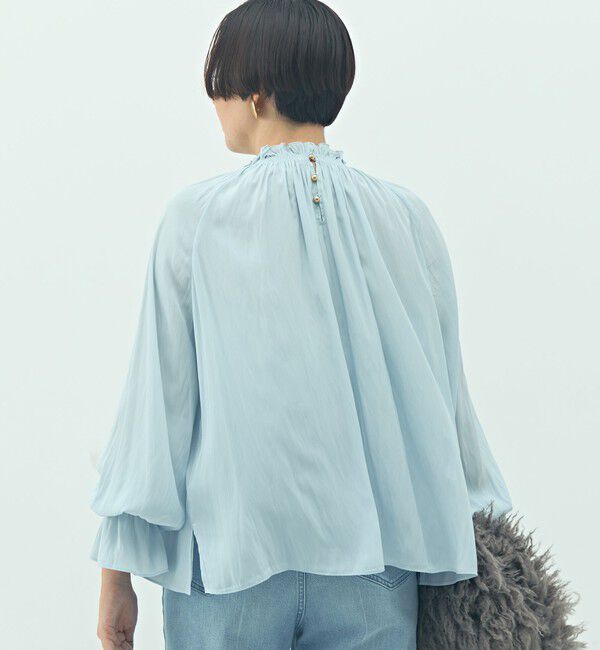 NOLLEY'S「ウォッシャブル2WAY割繊衿フリルブラウス」|シャツ・ブラウス|