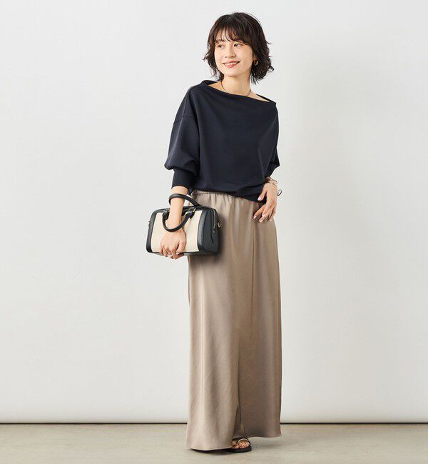 NOLLEY'S sophi「ウォッシャブルダブルサテンナロースカート」|フレア|