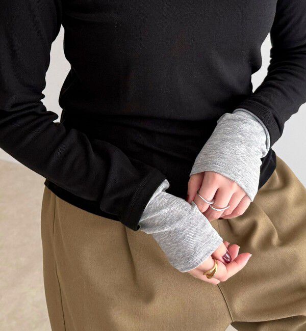 fredy emue「シアーリブレイヤードロンTシャツ」|Tシャツ・カットソー|ブラック