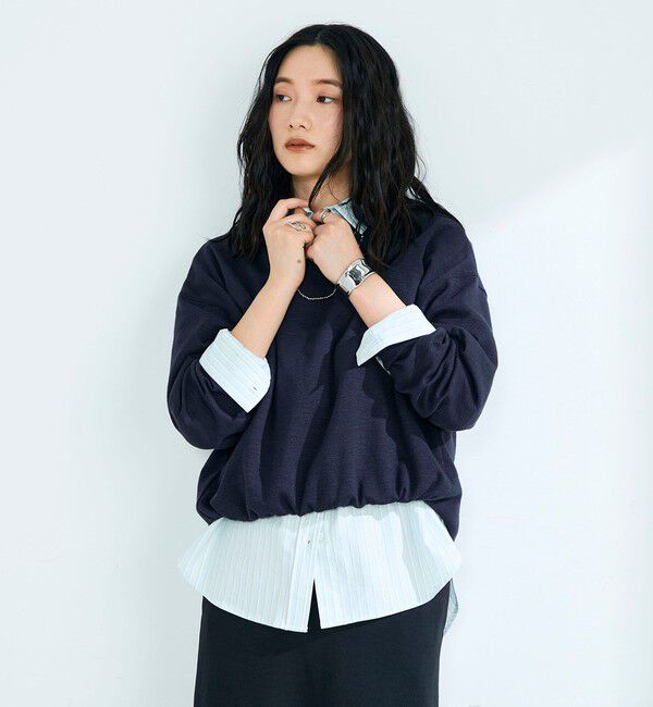 fredy emue「裾インゴムブークレープルオーバー」|Tシャツ・カットソー|