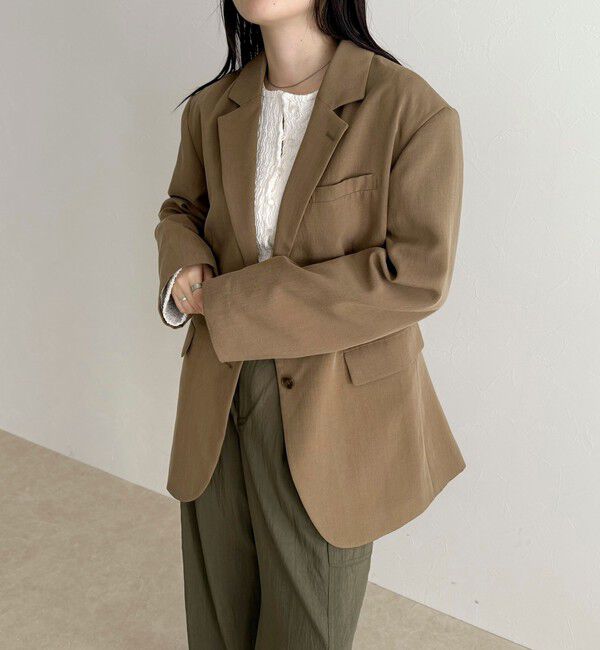 fredy emue「リネン混ラチネオーバージャケット」|テーラードジャケット|
