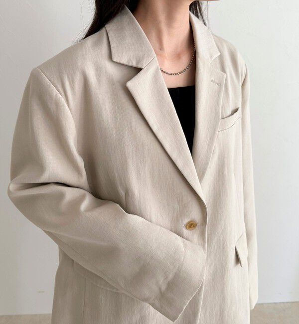fredy emue「リネン混ラチネオーバージャケット」|テーラードジャケット|