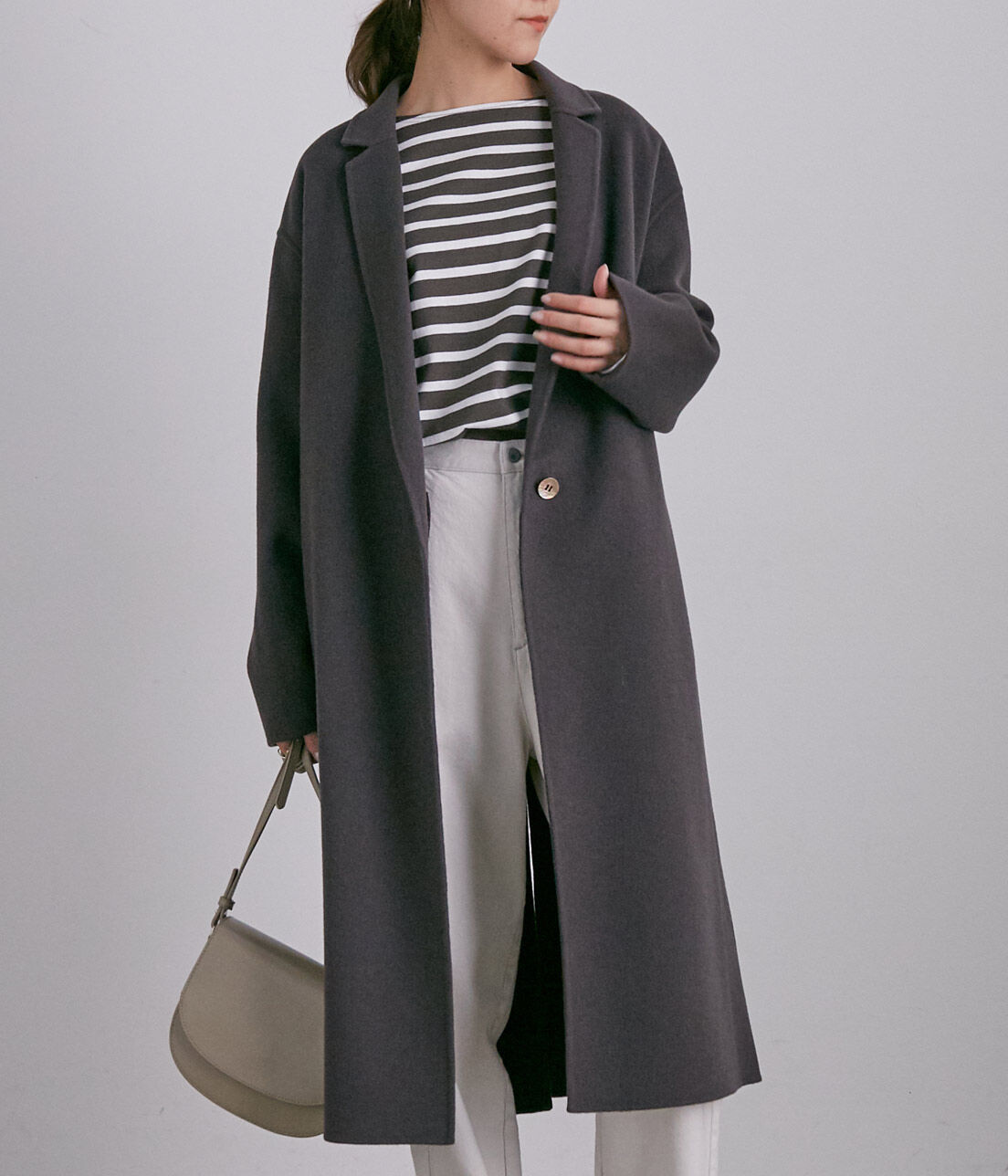 SALON adam et rope'「ウールカシミヤ無双仕立てロングチェスターコート」|チェスターコート|ダークブラウン(20)