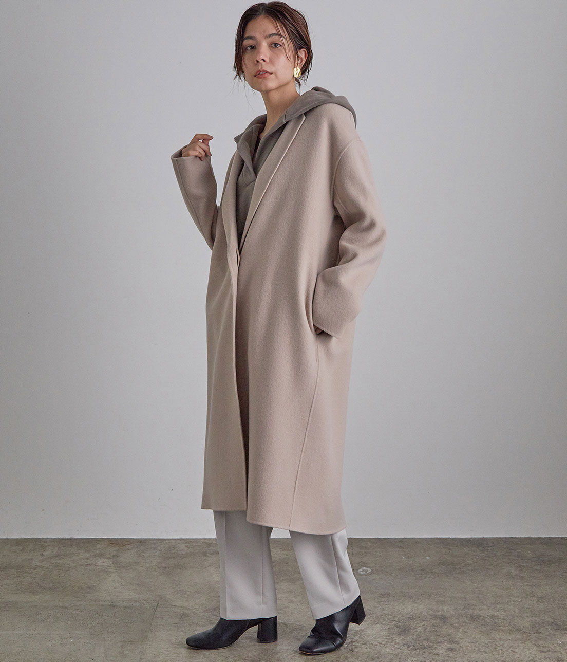 SALON adam et rope'「ウールカシミヤ無双仕立てロングチェスターコート」|チェスターコート|