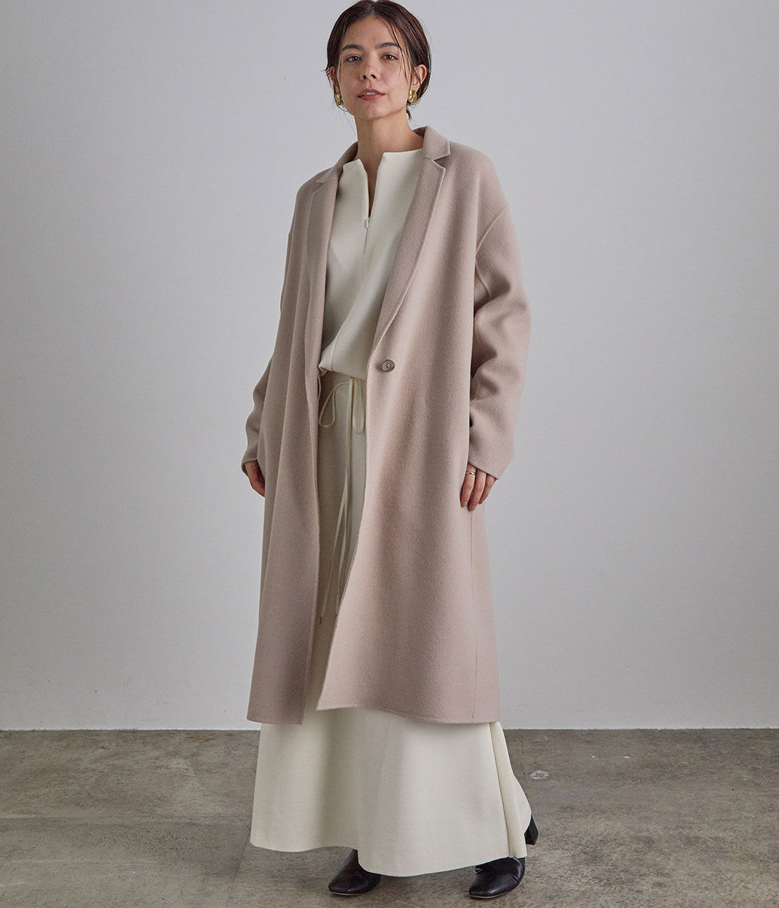 SALON adam et rope'「ウールカシミヤ無双仕立てロングチェスターコート」|チェスターコート|