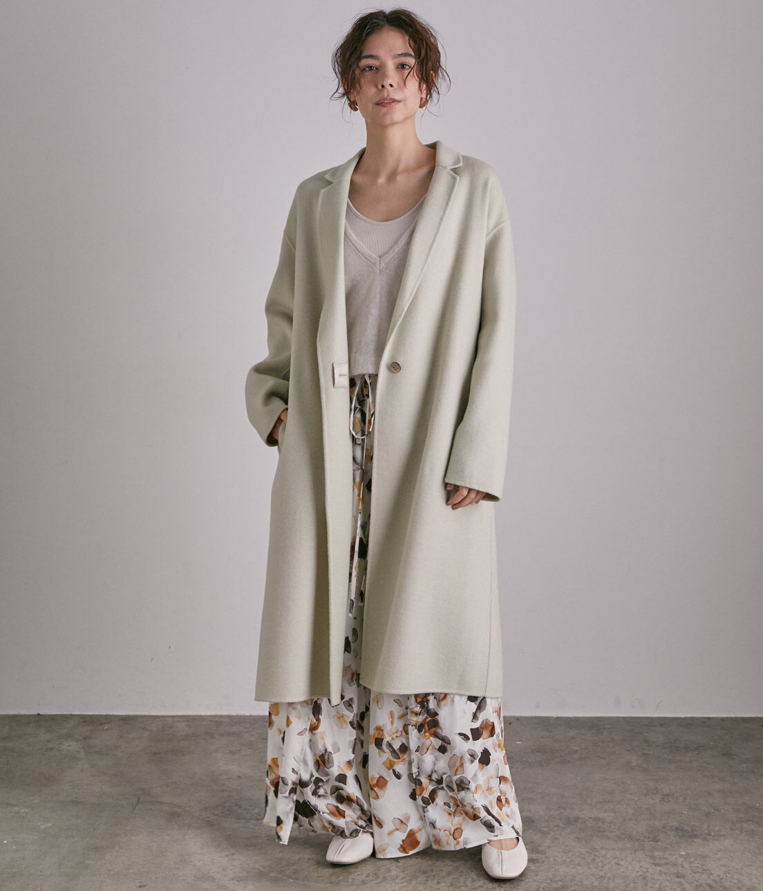 SALON adam et rope'「ウールカシミヤ無双仕立てロングチェスターコート」|チェスターコート|