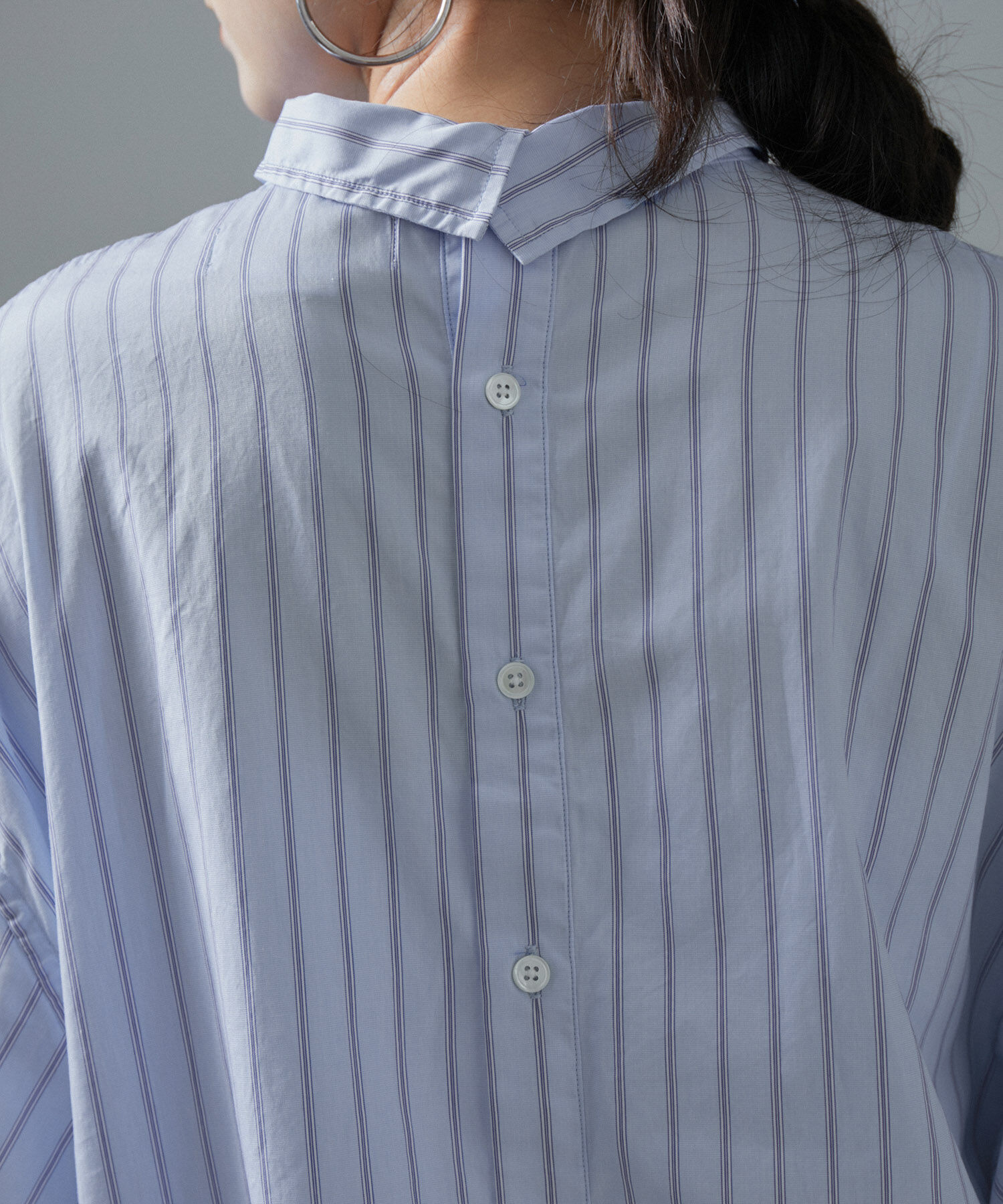 SALON adam et rope'「【Americana（アメリカーナ）】タイプライターロングシャツ/ストライプ」|シャツ・ブラウス|