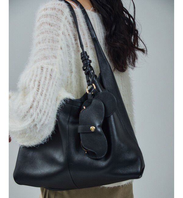 SALON adam et rope'「【WEB限定】【WS（ドゥーブル）】チャーム付きナチュラルレザートート」|トートバッグ|