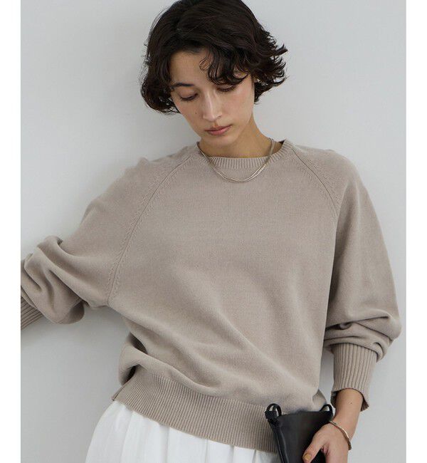 SALON adam et rope'「クロップドプルオーバー-CreamyCotton /クリーミーコットン-」|ニット・セーター|