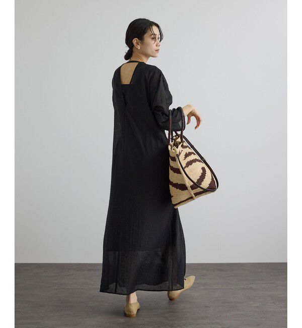 SALON adam et rope'「【WEB限定】サブリエギャザーワンピース」|ワンピース|