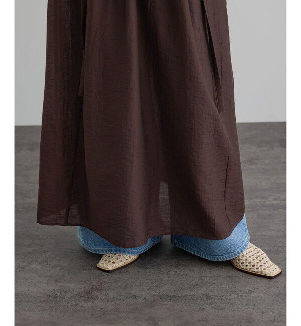 SALON adam et rope'「【WEB限定】サブリエギャザーワンピース」|ワンピース|