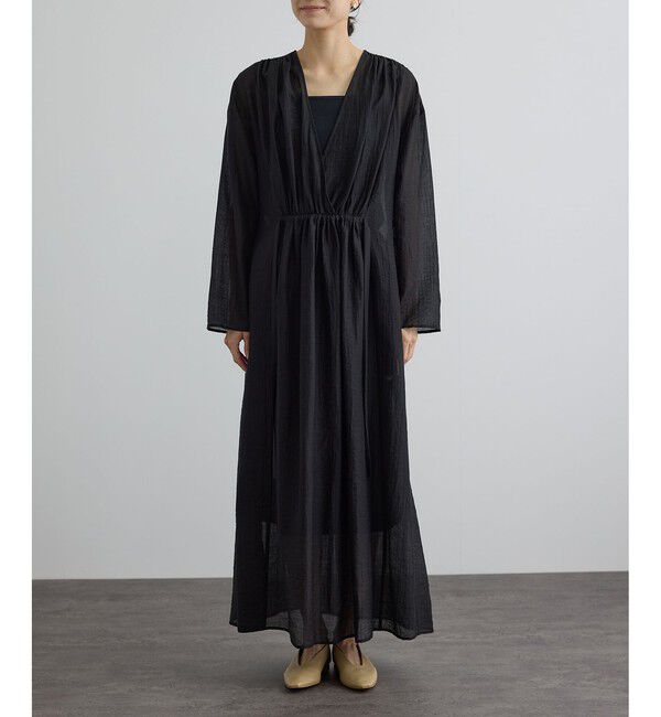 SALON adam et rope'「【WEB限定】サブリエギャザーワンピース」|ワンピース|