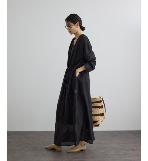 SALON adam et rope'「【WEB限定】サブリエギャザーワンピース」|ワンピース|