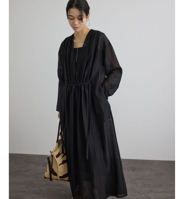 SALON adam et rope'「【WEB限定】サブリエギャザーワンピース」|ワンピース|