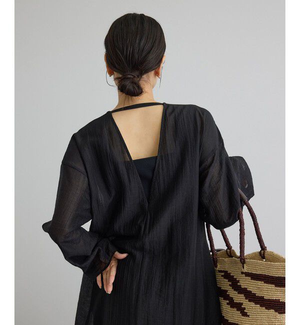 SALON adam et rope'「【WEB限定】サブリエギャザーワンピース」|ワンピース|