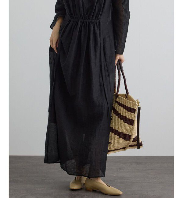 SALON adam et rope'「【WEB限定】サブリエギャザーワンピース」|ワンピース|