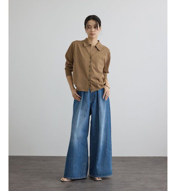 SALON adam et rope'「【WEB限定】フロントタックデニムパンツ」|デニム|