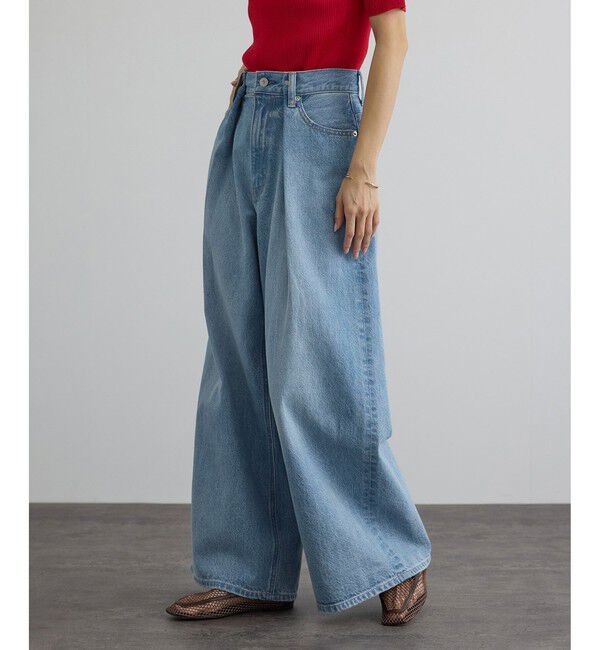 SALON adam et rope'「【WEB限定】フロントタックデニムパンツ」|デニム|