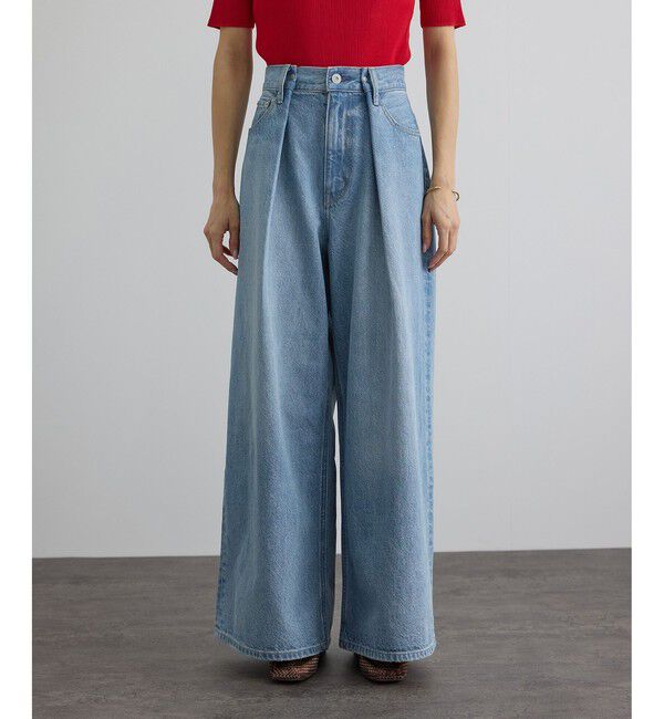 SALON adam et rope'「【WEB限定】フロントタックデニムパンツ」|デニム|