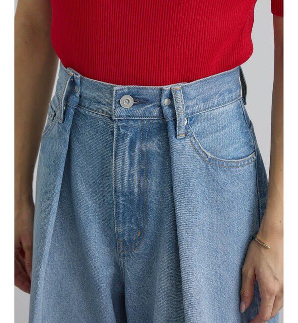 SALON adam et rope'「【WEB限定】フロントタックデニムパンツ」|デニム|