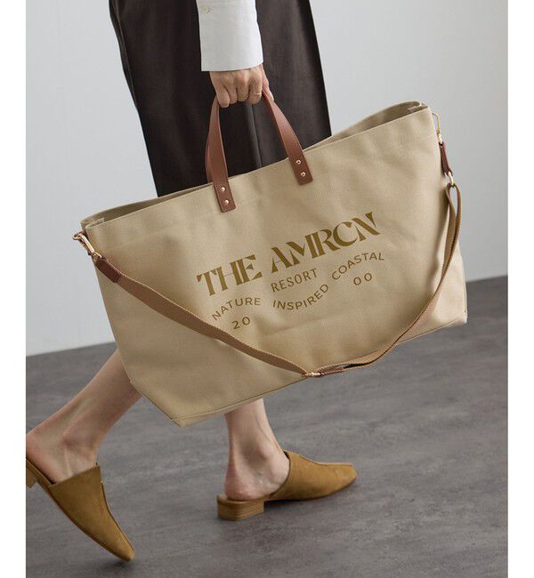 SALON adam et rope'「【Americana（アメリカーナ） for SALON】キャンバス2WAYトート」|トートバッグ|ベージュ系(29)