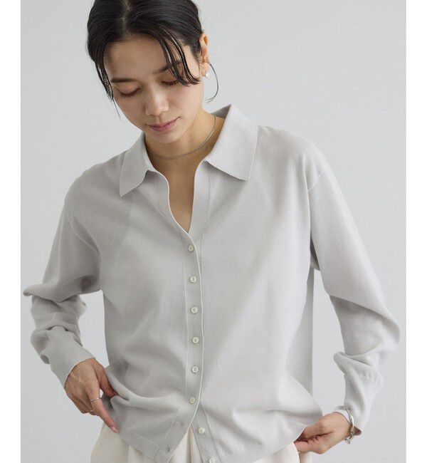 SALON adam et rope'「【WEB限定】ドライタッチスキッパーカーディガン」|カーディガン|