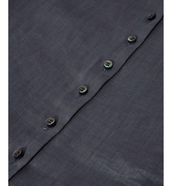 SALON adam et rope'「GENTLE LINEN クロップドギャザーブラウス」|シャツ・ブラウス|