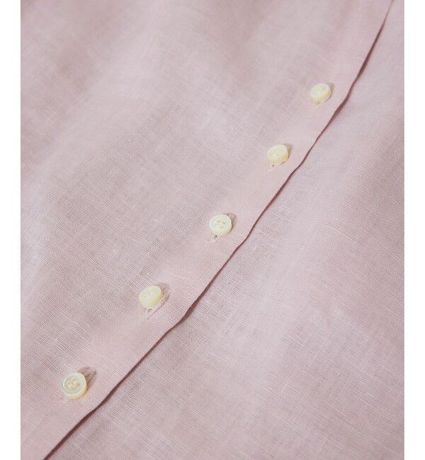 SALON adam et rope'「GENTLE LINEN クロップドギャザーブラウス」|シャツ・ブラウス|