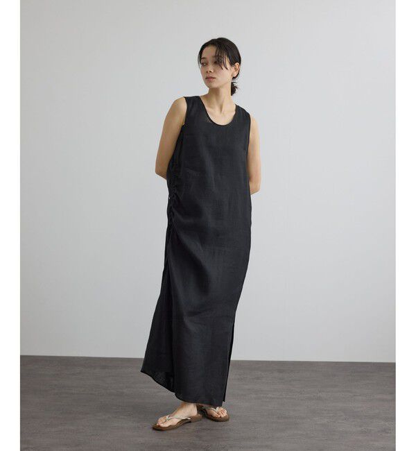 SALON adam et rope'「GENTLE LINEN ノースリーブワンピース」|ワンピース|